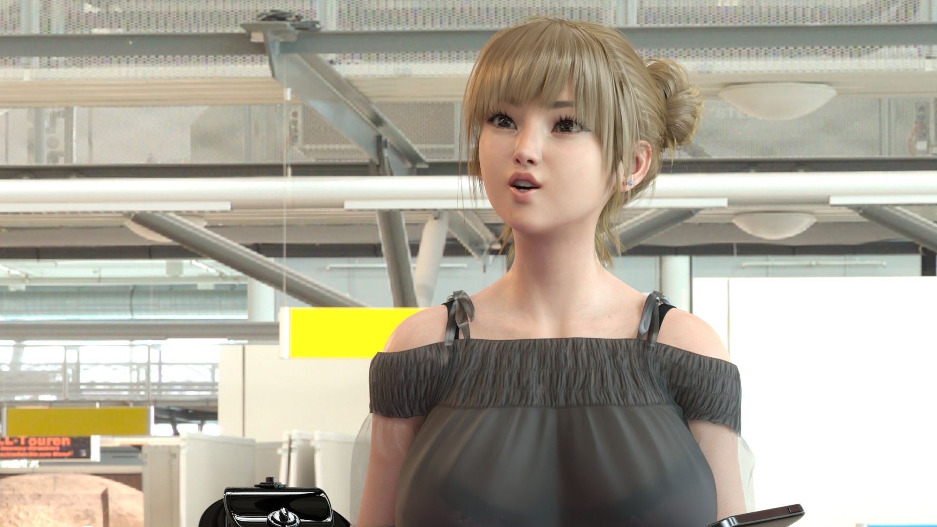 【▲100】日本語★廻里の自撮りWEBラジオ『廻里のGuriGuri（グリグリ）5thシーズン』＃019:女性の間でインナーパンツ付きスカートが大流行している件について_03_スゴい風チラ［日本語バージョン］ - サンプル画像 6