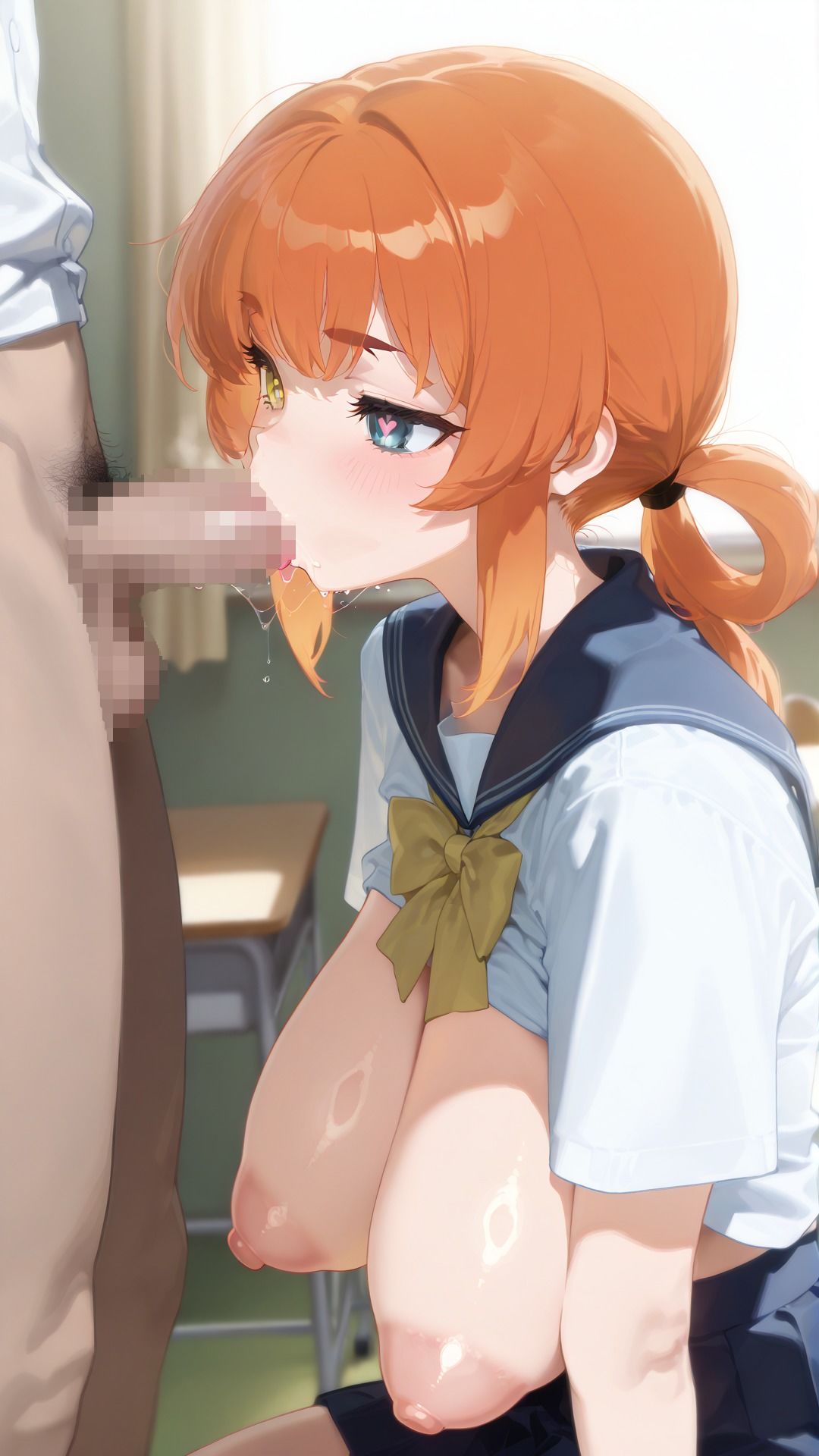 巨乳学生10人大おフェラ祭開催！えっちなおっぱいしている女の子のお口にパコパコ！！爆乳縦乳で幸せいっぱいエッチ学生集合！ - サンプル画像 8