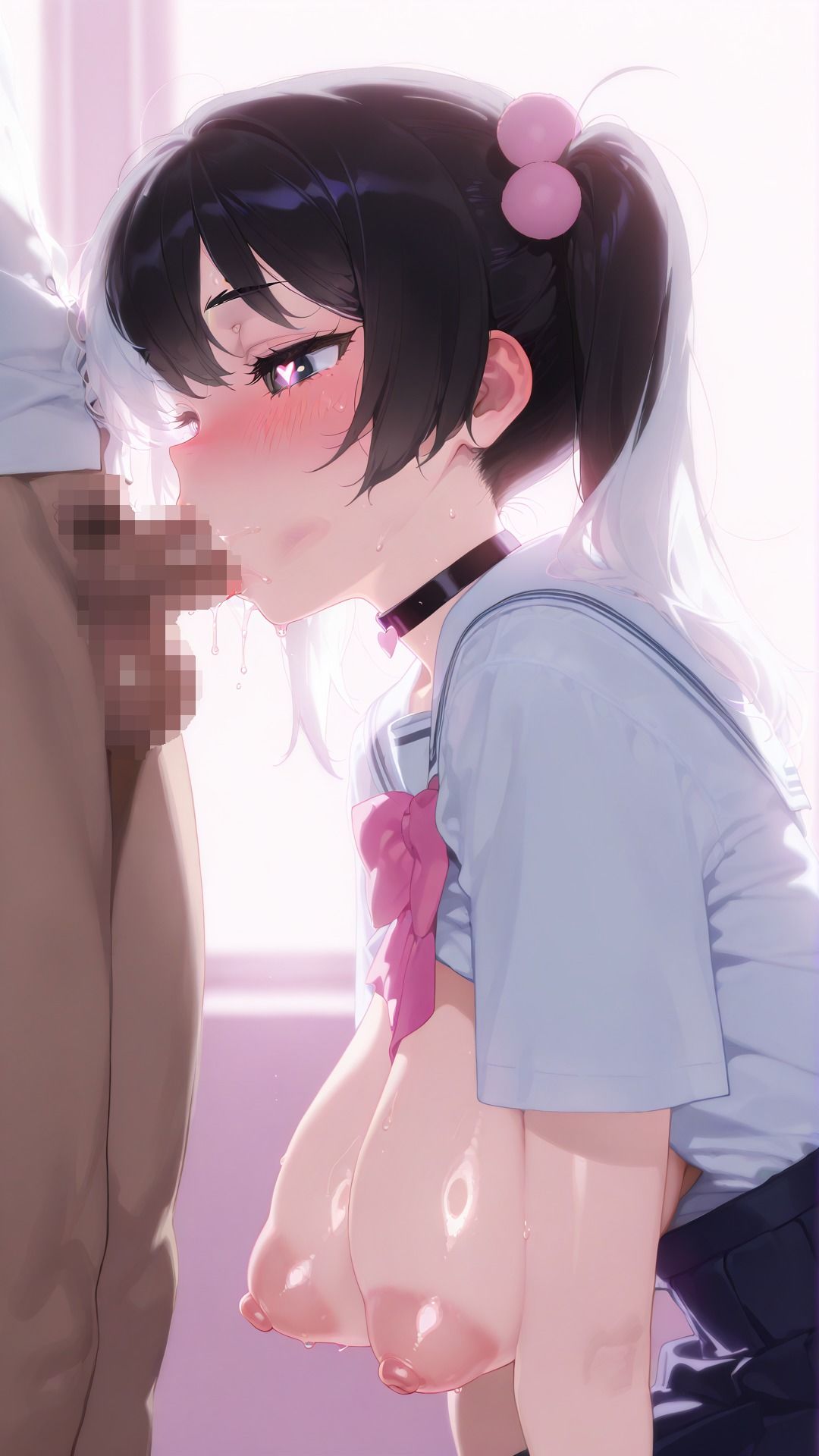 巨乳学生10人大おフェラ祭開催！えっちなおっぱいしている女の子のお口にパコパコ！！爆乳縦乳で幸せいっぱいエッチ学生集合！ - サンプル画像 9