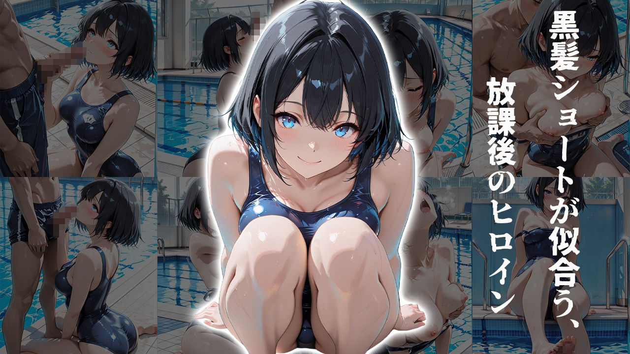 好奇心旺盛な黒髪ショートJKとたっぷり学園プレイ - サンプル画像 1