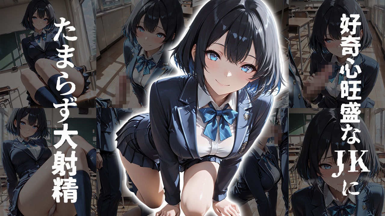 好奇心旺盛な黒髪ショートJKとたっぷり学園プレイ - サンプル画像 3