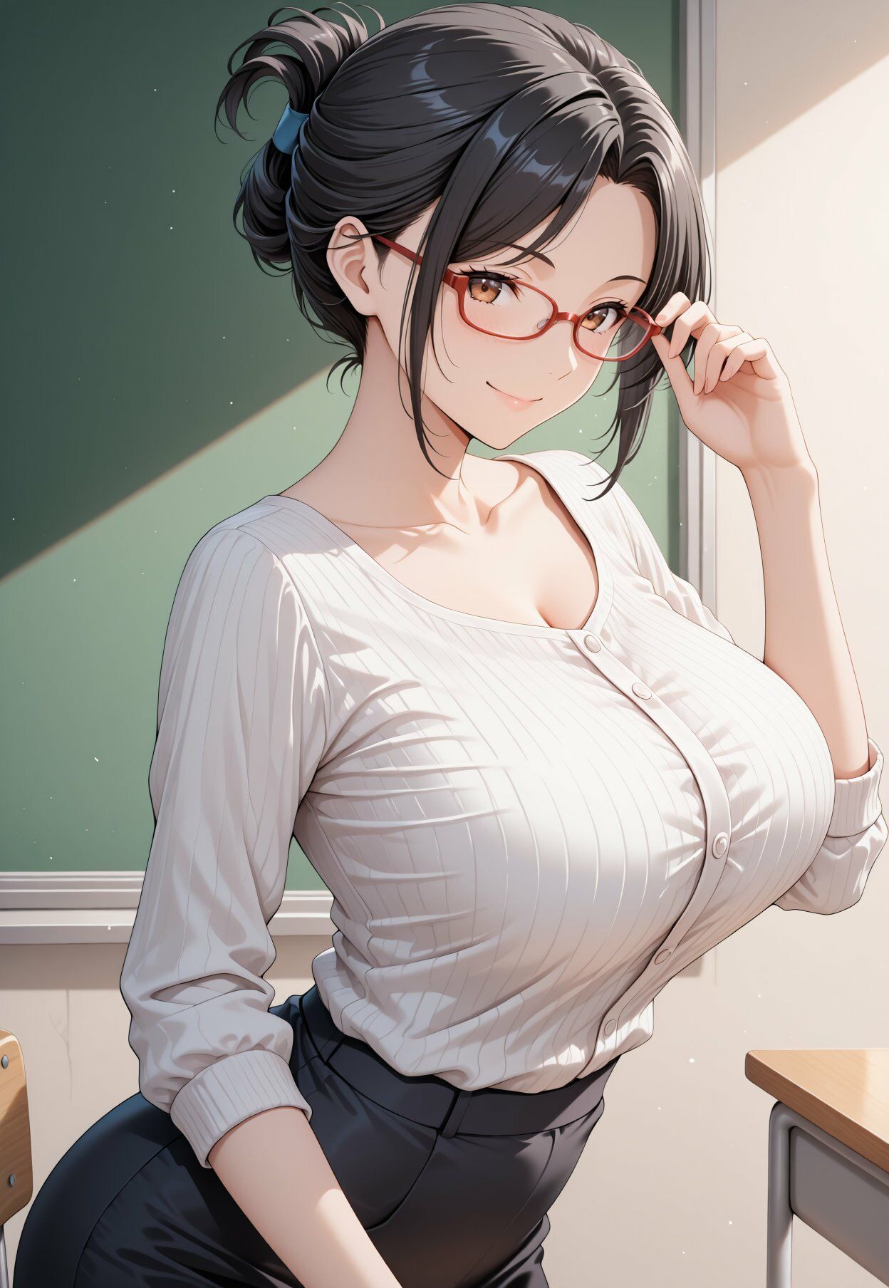 性教育の先生  瀬井乃美奈（せいのみな） - サンプル画像 1