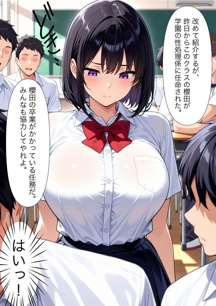 性処理係に強●任命された女子校生〜毎日ザーメンまみれの学園奉仕〜 - サンプル画像 6