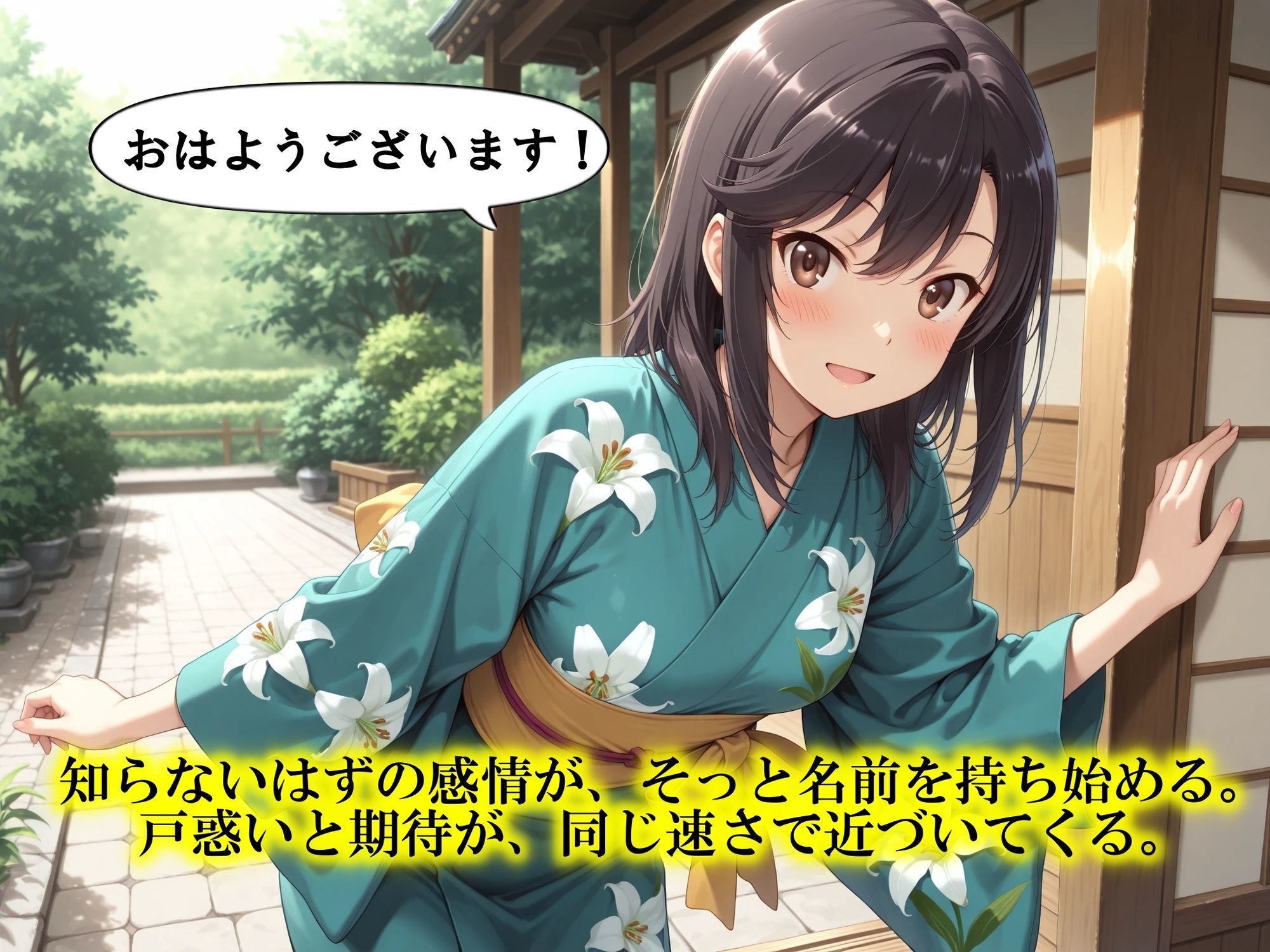 AIイラストCG集124 おもてなし亭 Vol.2  蛍小町（セリフ・擬音付きイラスト集） - サンプル画像 2