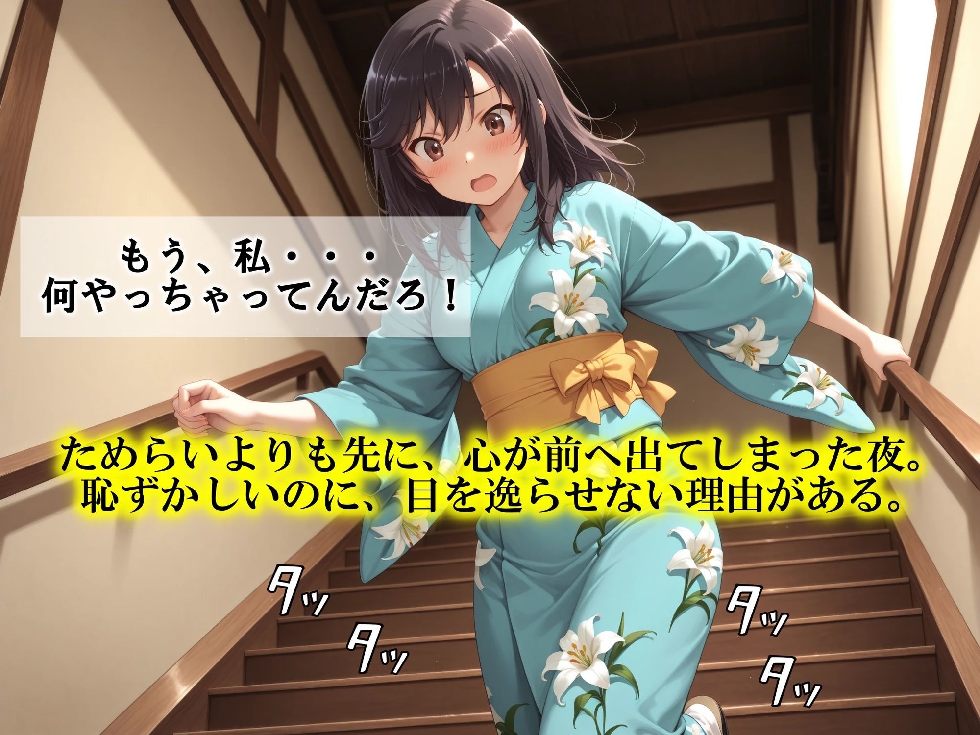 AIイラストCG集124 おもてなし亭 Vol.2  蛍小町（セリフ・擬音付きイラスト集） - サンプル画像 5