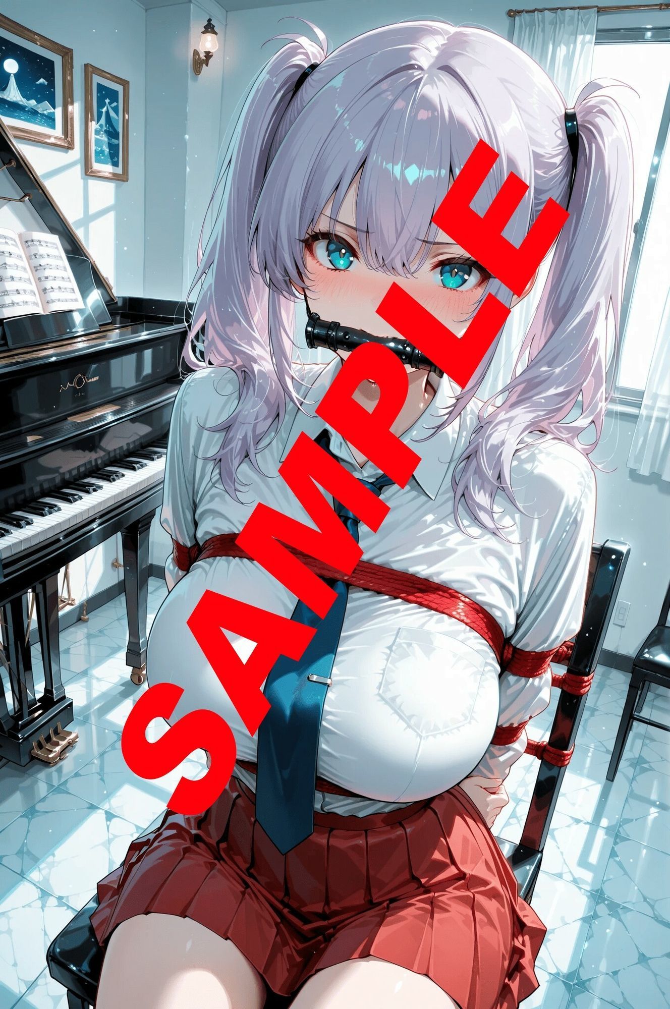 緊縛_沈黙する被写体 - サンプル画像 2