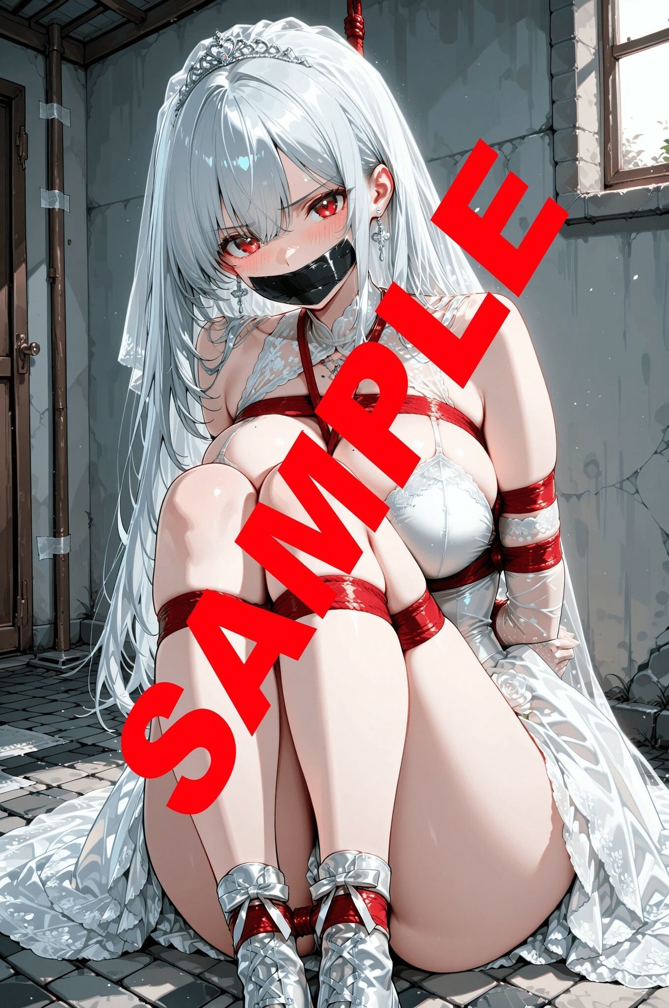 緊縛_沈黙する被写体 - サンプル画像 3