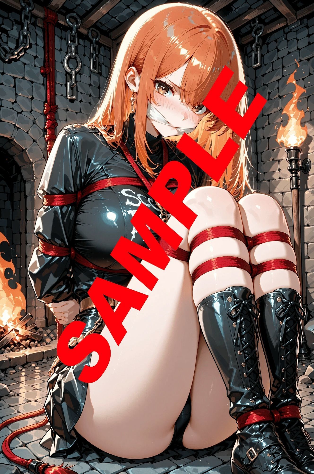 緊縛_沈黙する被写体 - サンプル画像 5
