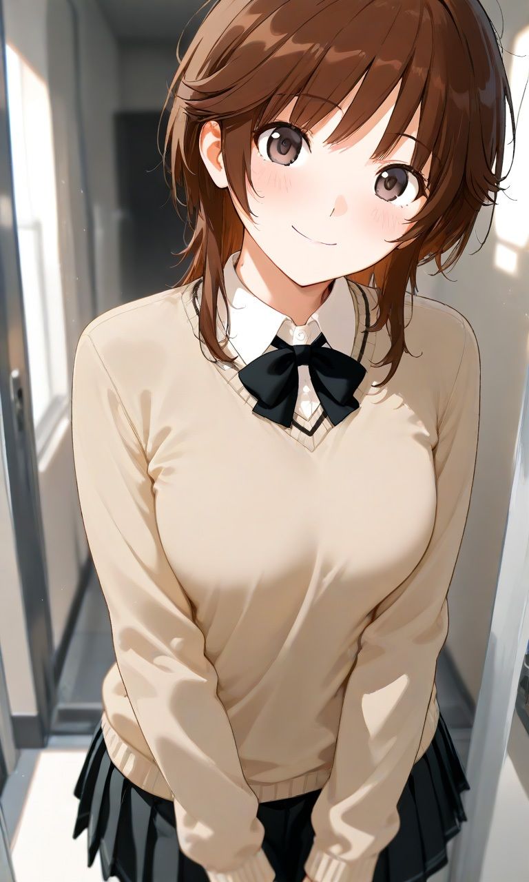 着替え中の梨穂子ちゃんにハプニング - サンプル画像 1
