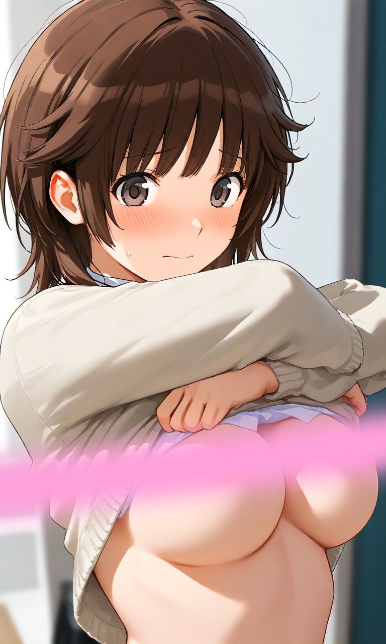 着替え中の梨穂子ちゃんにハプニング - サンプル画像 3