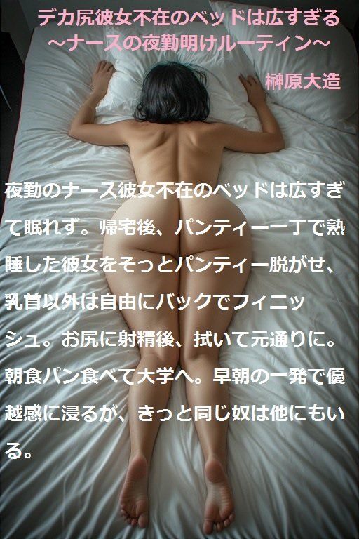 デカ尻彼女不在のベッドは広すぎる〜ナースの夜勤明けルーティン〜 - サンプル画像 7