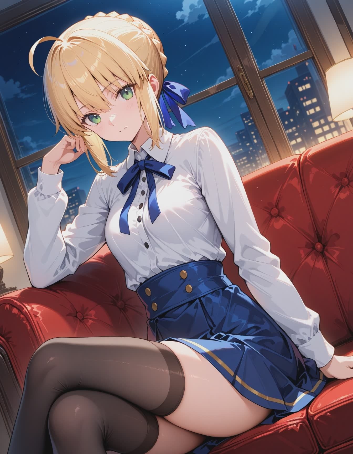 セイバーと、いっぱいエッチなじかん - サンプル画像 1