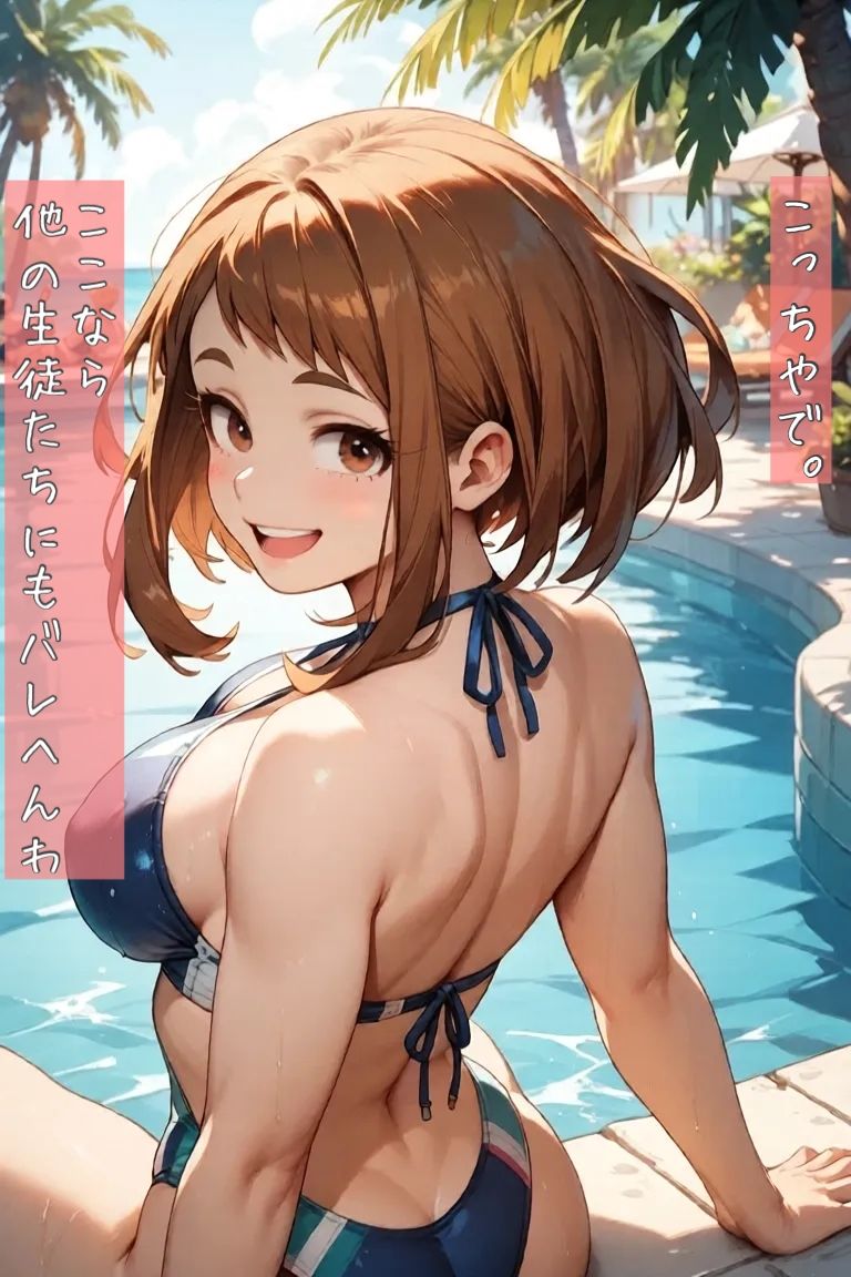 麗〇お茶子と海辺でエッチ - サンプル画像 5