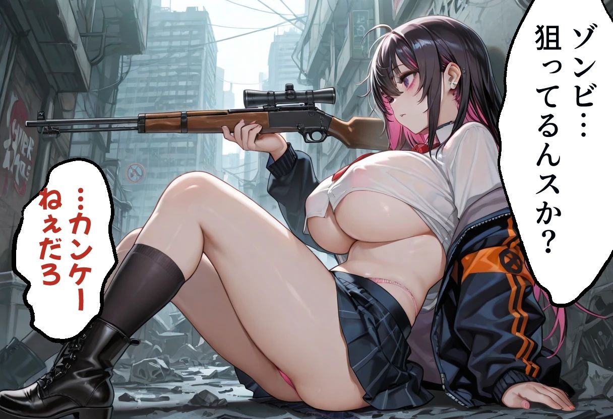ゾンビ女なら人権ないからヤリたい放題だよね？  ゾンビを狩る者（横） - サンプル画像 5