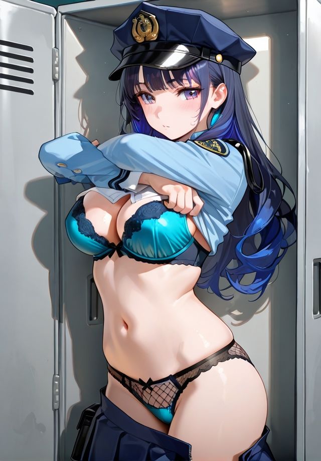 着替え盗撮  婦警編 - サンプル画像 2