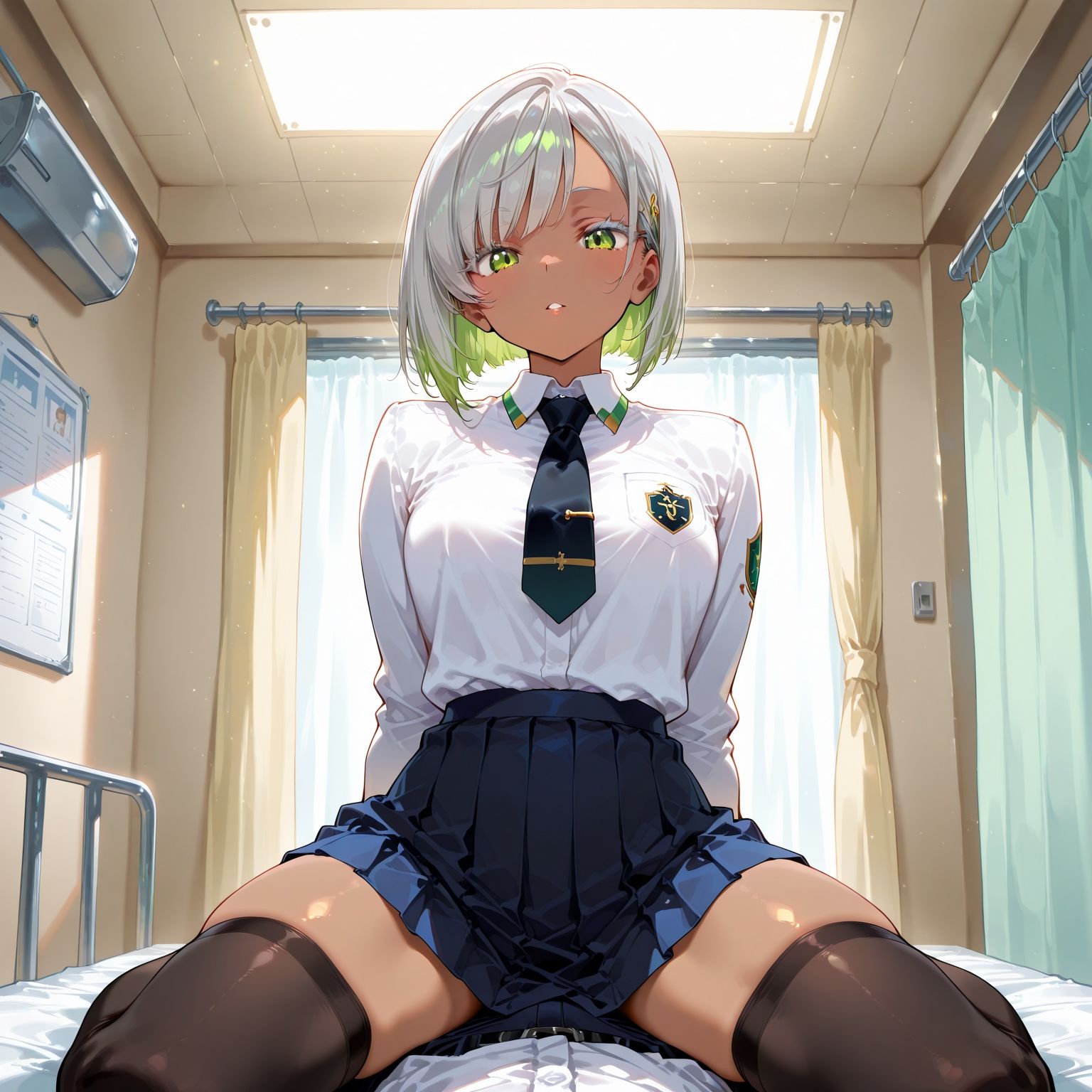 性春学園 〜No.5 銀髪ギャル 〜性奉仕部員が教室で中出し輪●奉仕！ - サンプル画像 8