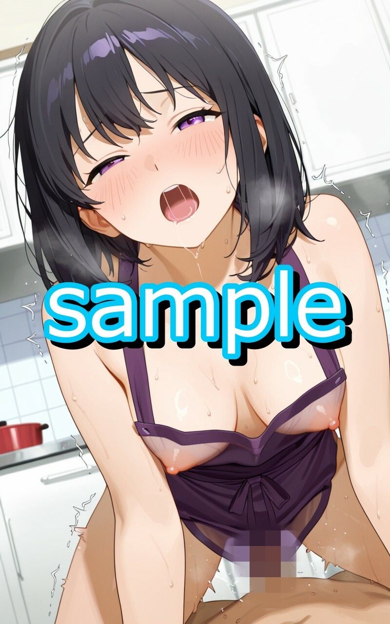 セフレ関係の会社の同期が裸エプロンで誘惑してきたのでわからせたイラスト集 - サンプル画像 2