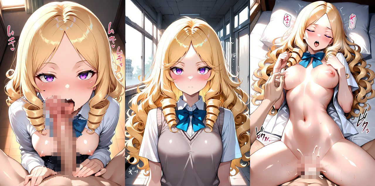 【金髪巨乳お嬢様と廃校での性生活】〜放課後の密室調教〜【高画質4K】 - サンプル画像 1