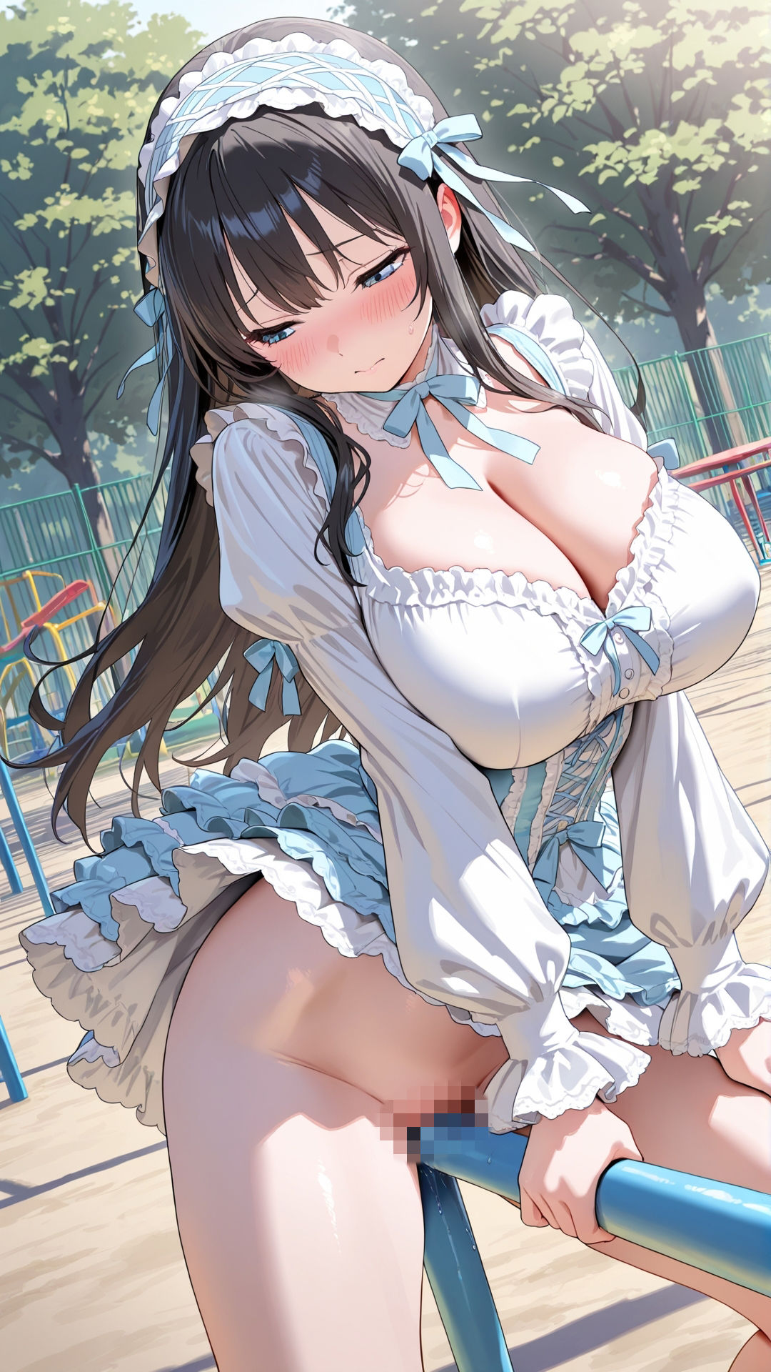 【角オナニー動画】きもちいい角を見つけちゃった女の子たち10本〜パート（6）〜爆乳ロ○ータファッションの女の子 - サンプル画像 8