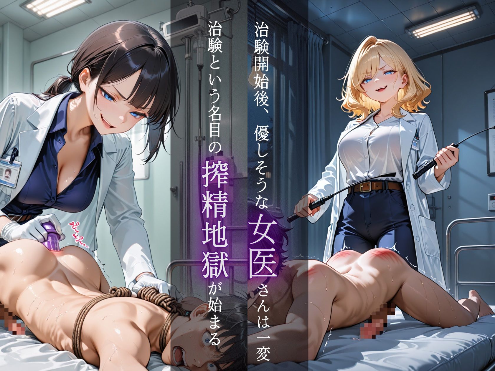 ドS女医の実験台になったら朝から晩まで徹底搾精された話 - サンプル画像 2
