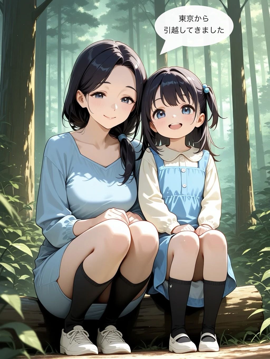 田舎へ引越してきた都会の家族 - サンプル画像 1