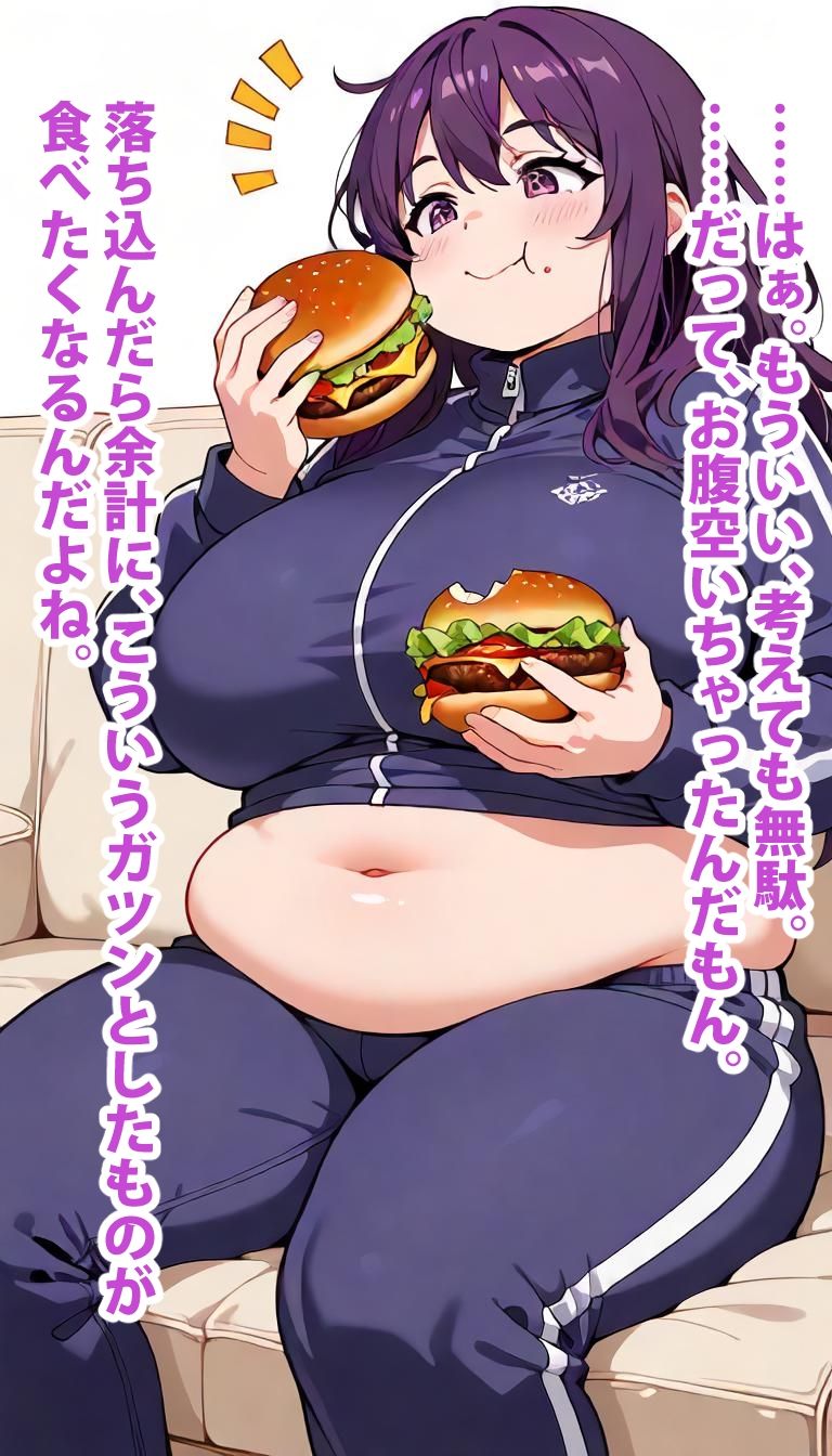 自堕落スパイラル 〜ジャージの隙間から溢れる幸せの肉塊？〜 - サンプル画像 3