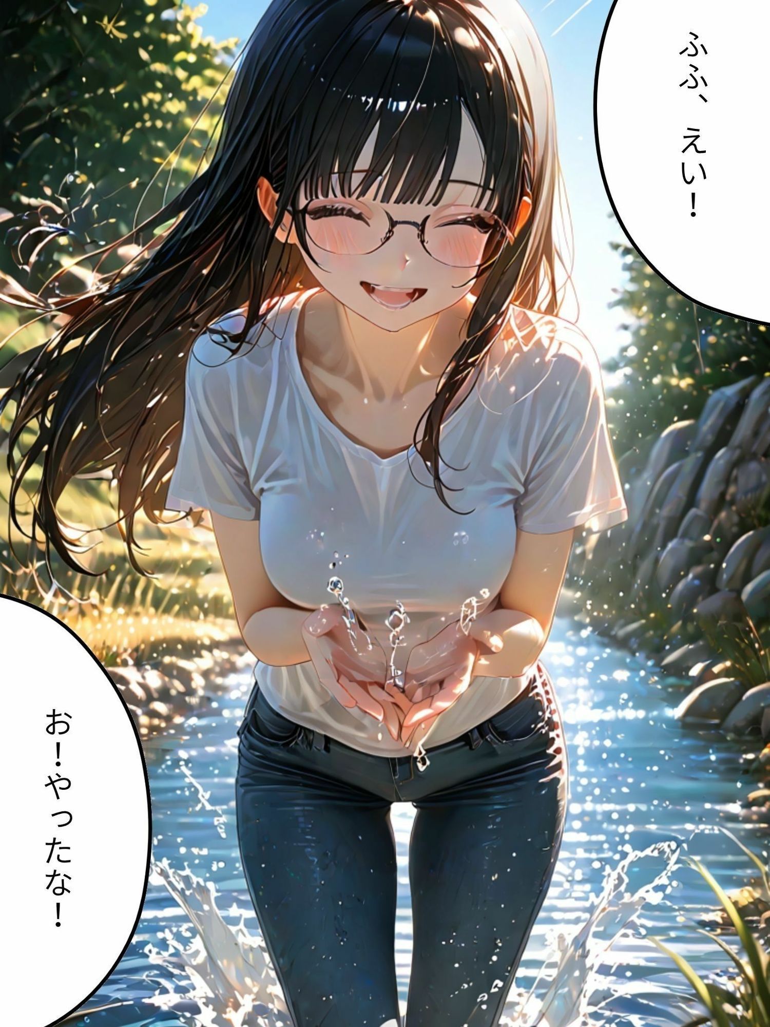 田舎のお姉さん、距離が近すぎる〜黒髪メガネのお姉さんに 優しく教え込まれる〜 - サンプル画像 1