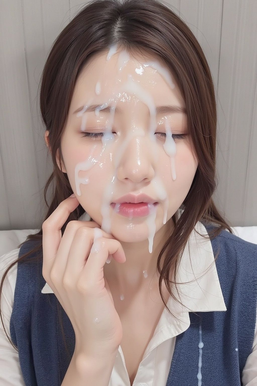 可愛いJKの顔面にひたすらザーメンぶっかけ！8 - サンプル画像 4