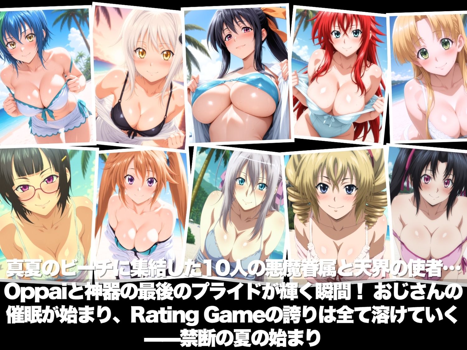 真夏の海辺で堕ちて  〜おじさんの虜になって妊娠するまで〜  ハイスク●ルD×D 編 - サンプル画像 1