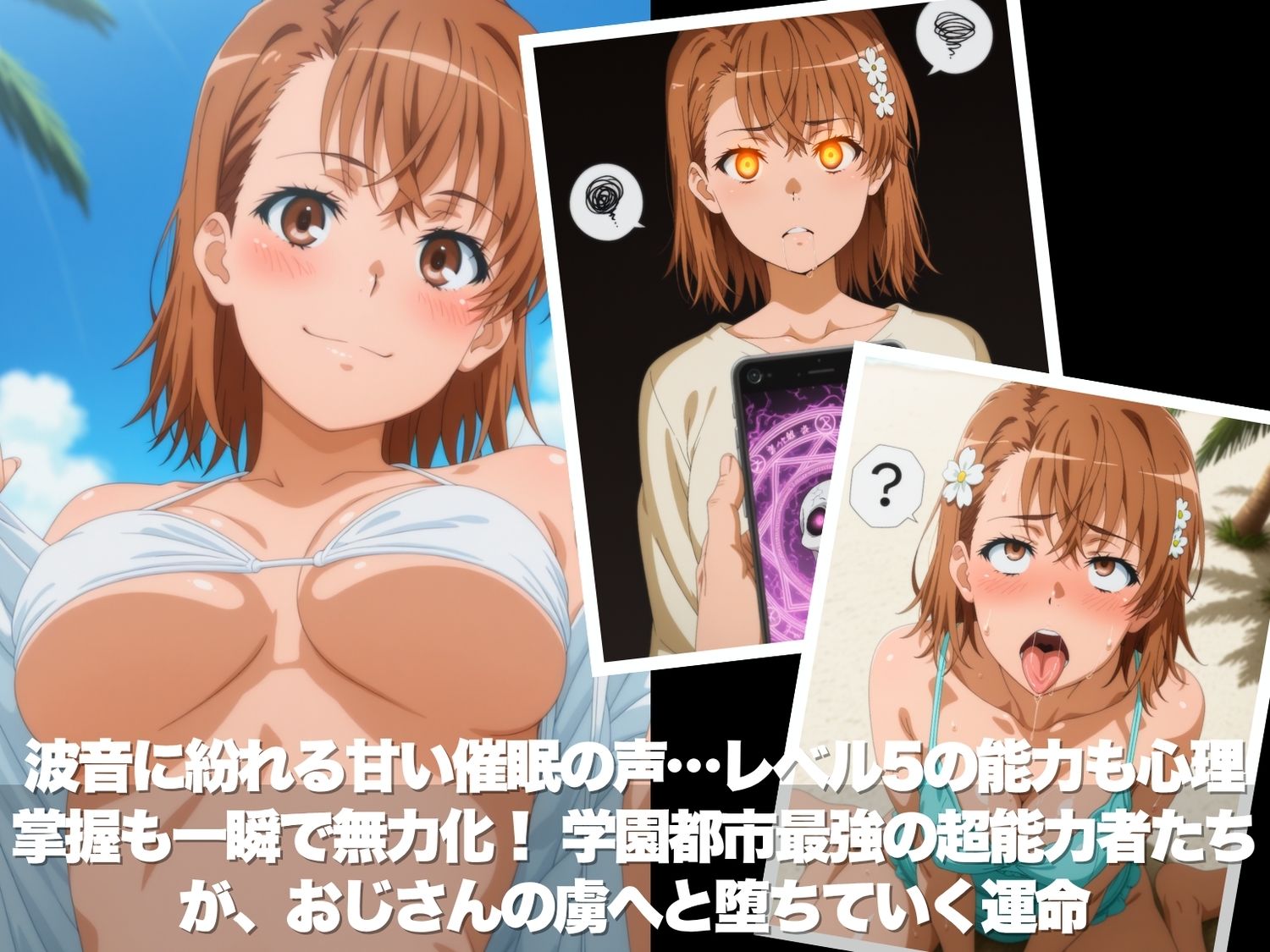 真夏の海辺で堕ちて  〜おじさんの虜になって妊娠するまで〜  とある科学●超電磁砲 編 - サンプル画像 2