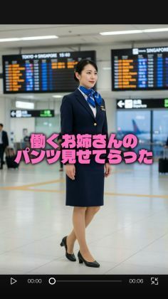 キャビンアテンダントさんのパンツ見せてもらったw - サンプル画像 1