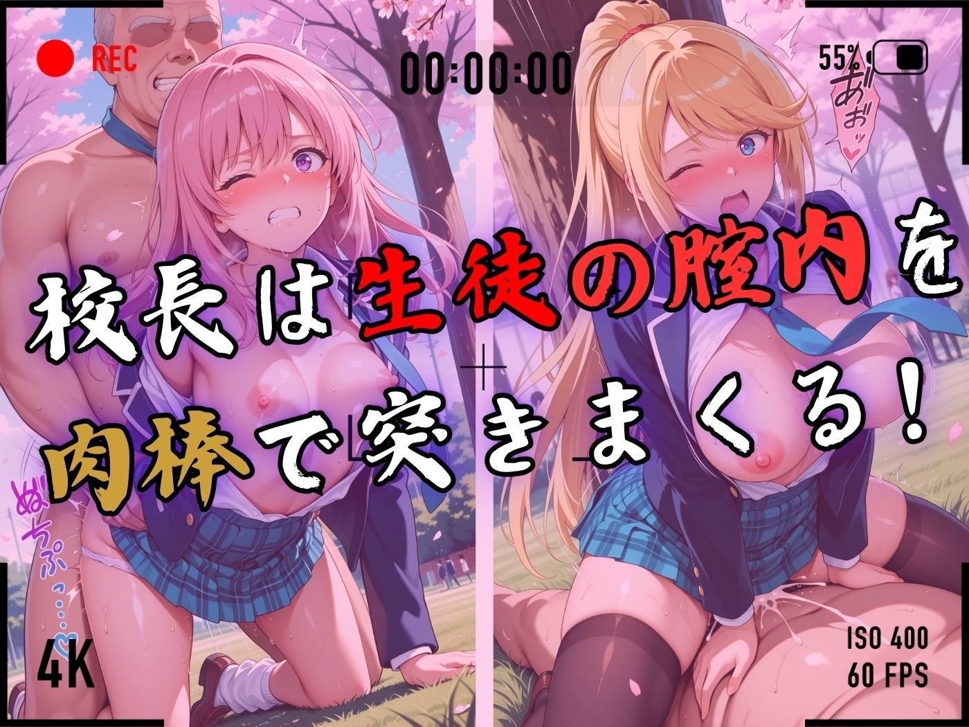 【4Kイラスト】1万3000人の生徒を抱いた校長による女子生徒への性指導（入学式編） - サンプル画像 6