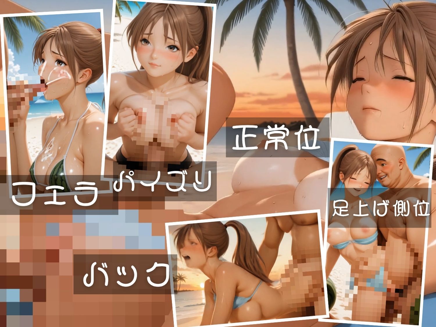 いちご1●●％  〜7人のヒロインが ビーチで100％果汁（快楽）〜【セット作品】 - サンプル画像 3