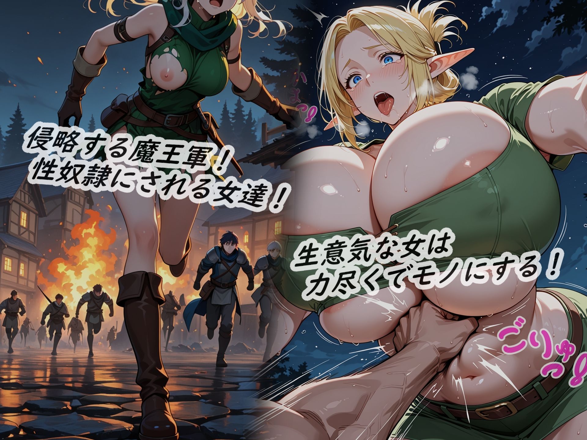 イラストノベル『転生した死霊術師はエルフの人妻剣士を…』 - サンプル画像 1