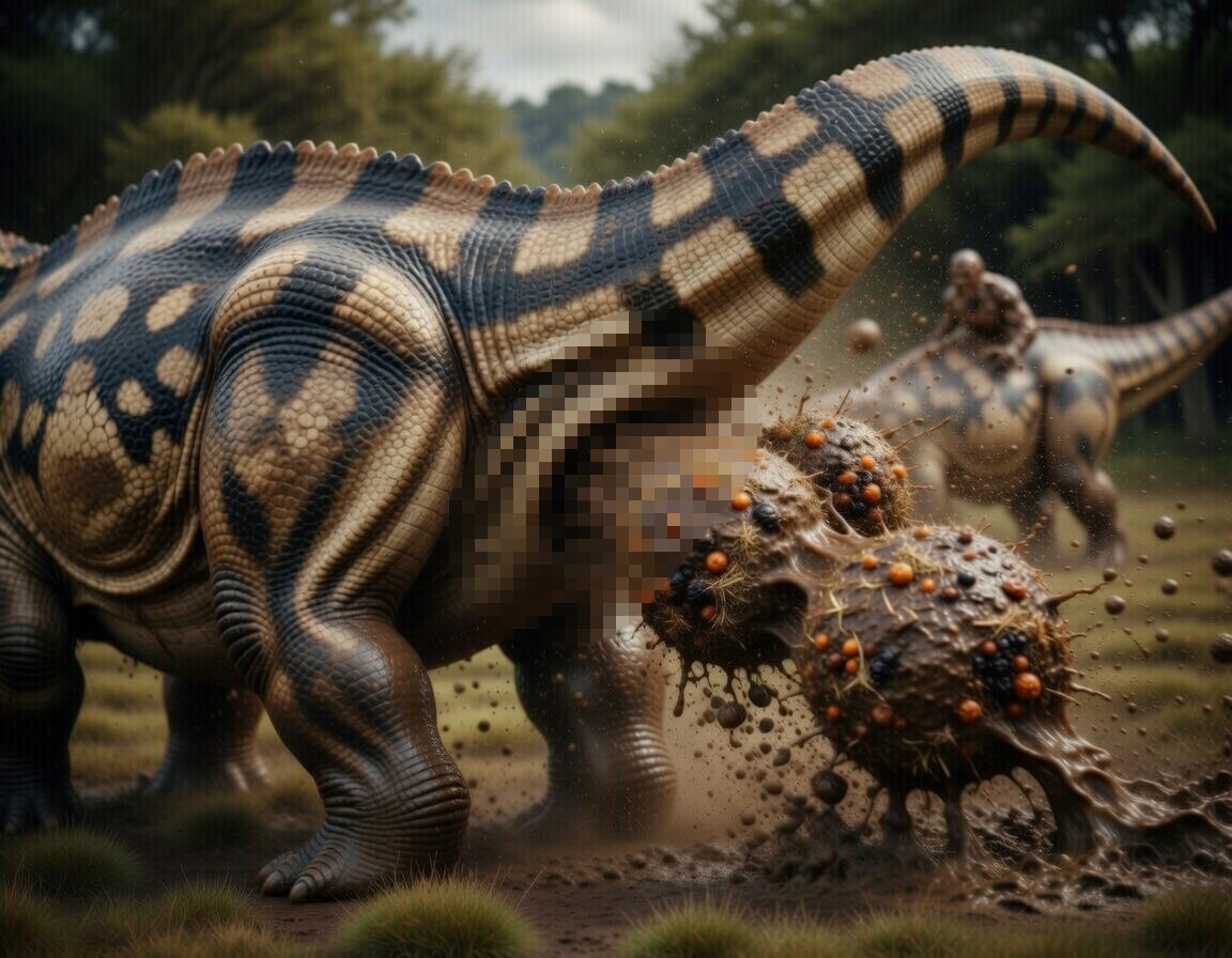 恐竜の排泄観察 - サンプル画像 2
