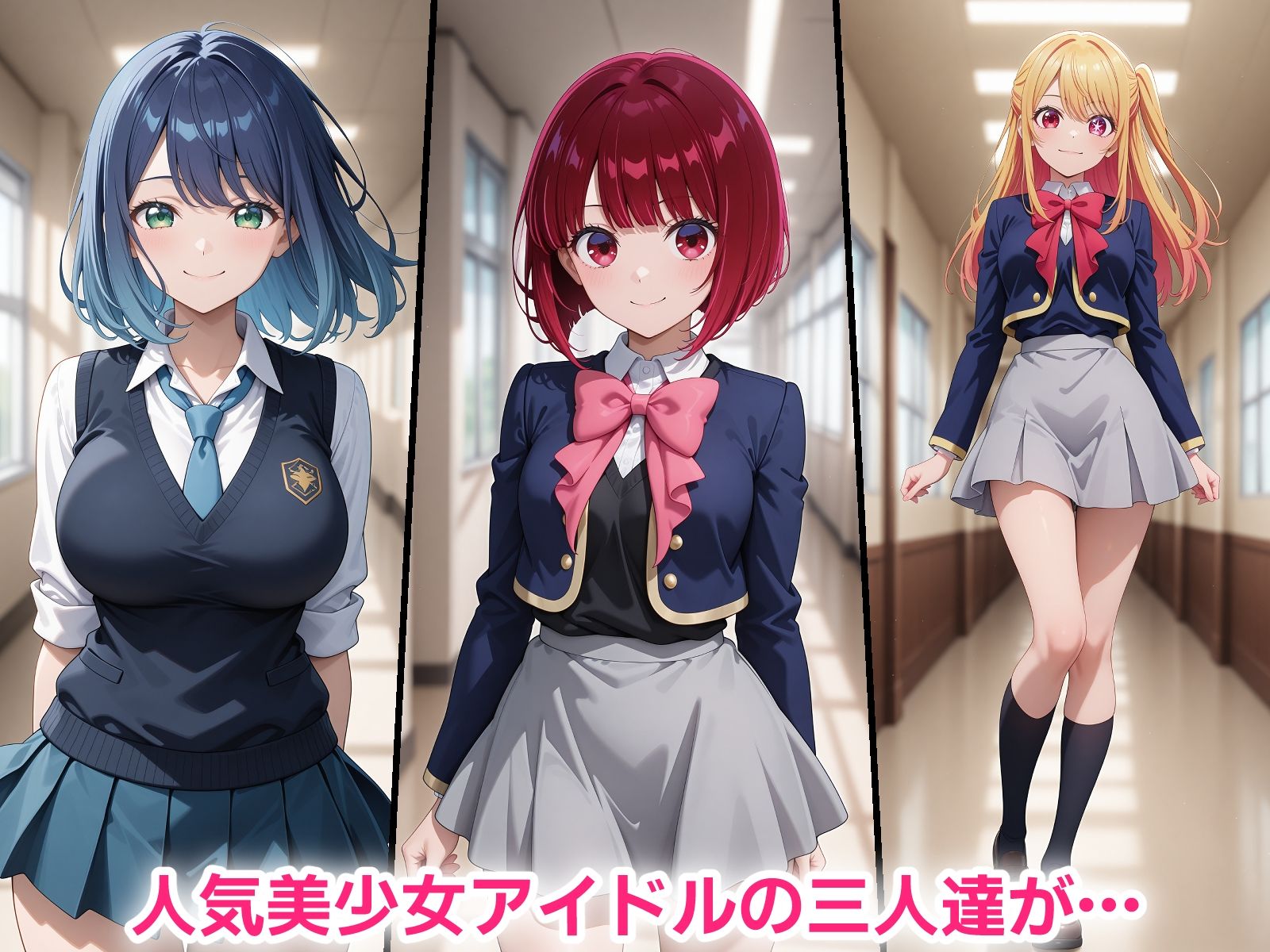 催●おじさんに寝取られる人気美少女アイドルの三人〜全員メス堕ち・孕ませ〜 - サンプル画像 1