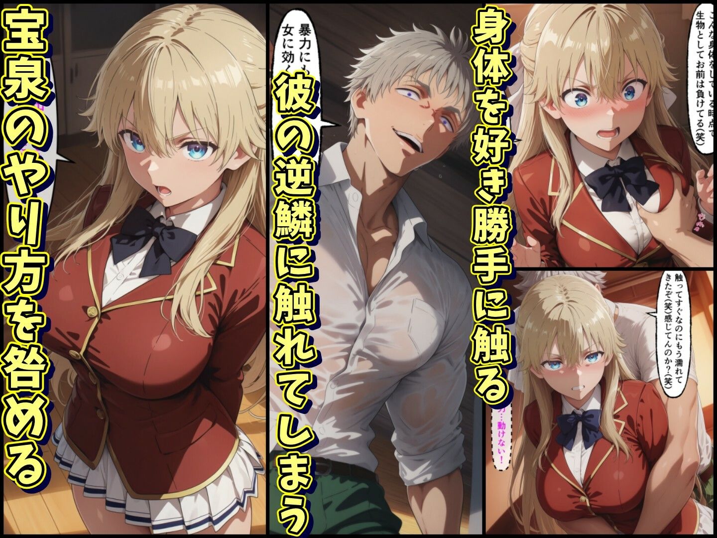 宝泉の暴力に屈するよう実ヒロイン達  宝泉に犯●れる七瀬翼篇  軽井沢恵  堀北鈴音  ようこそ実力至上主義の教室へ - サンプル画像 2