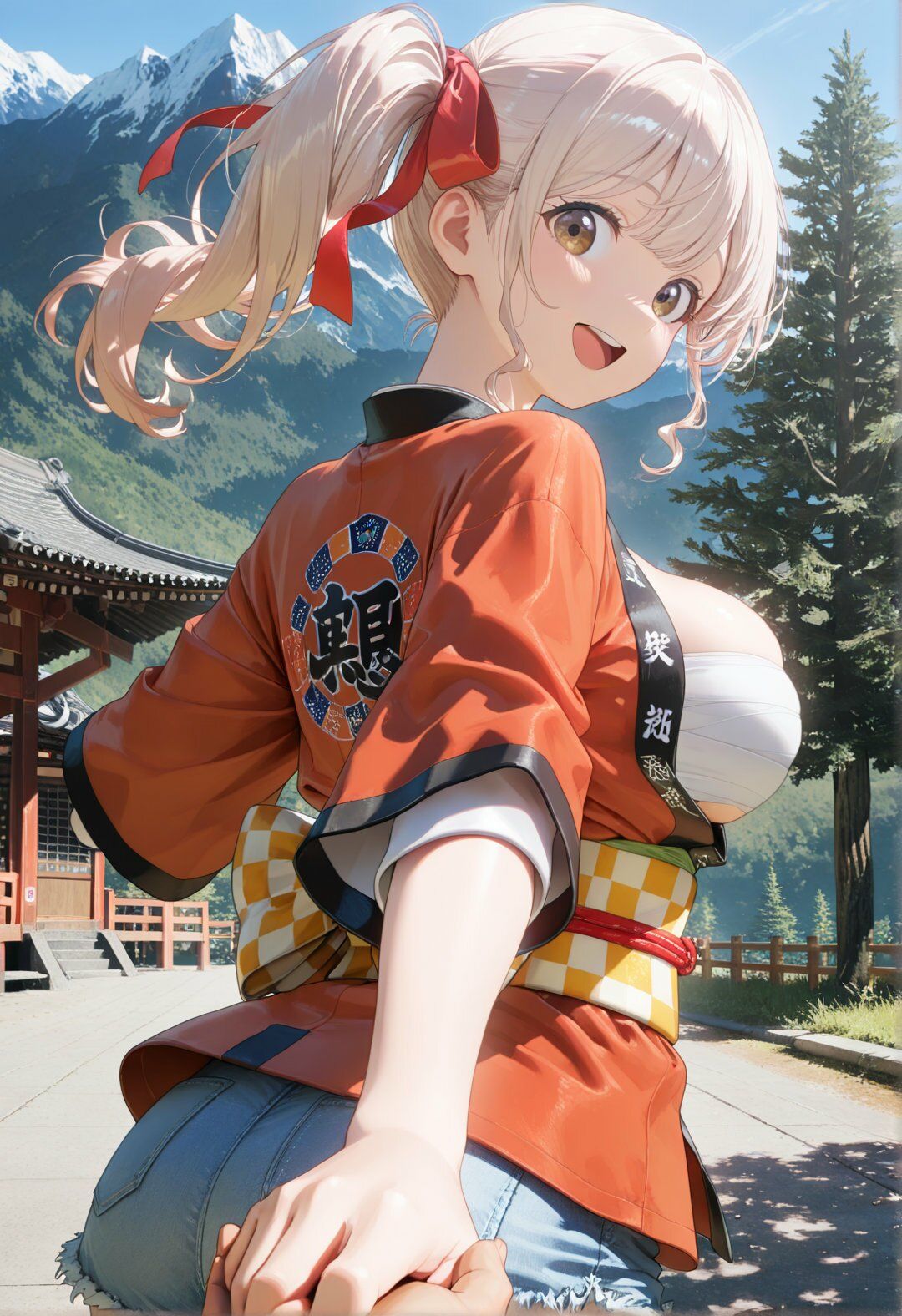 巨乳幼馴染と再び交わる夏の記憶  濡れたワンピースとずれたサラシの淫らな再会 - サンプル画像 3