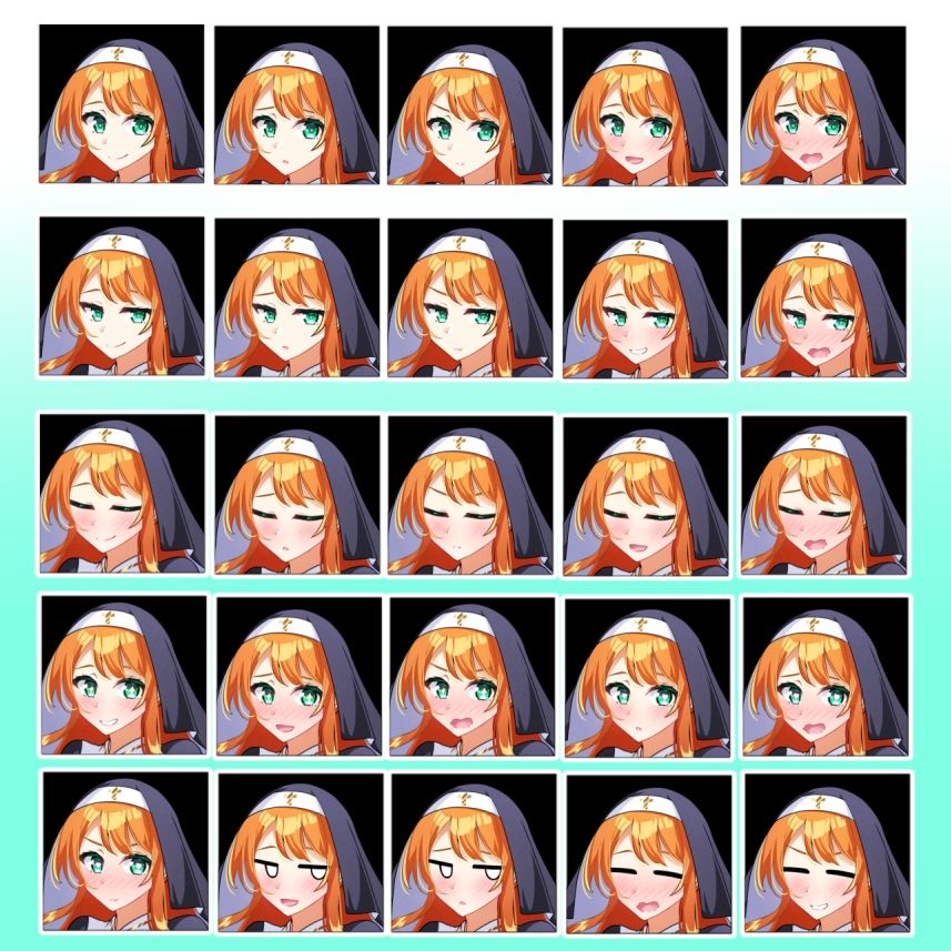 立ち絵素材  シスター - サンプル画像 2