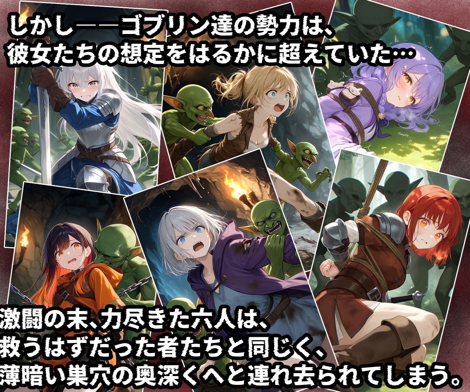 苗床捕獲 -ゴブリンに攫われた令嬢とメイド、返り討ちにあった6人の冒険者たち- - サンプル画像 3