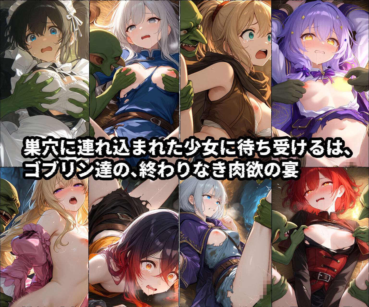 苗床捕獲 -ゴブリンに攫われた令嬢とメイド、返り討ちにあった6人の冒険者たち- - サンプル画像 4