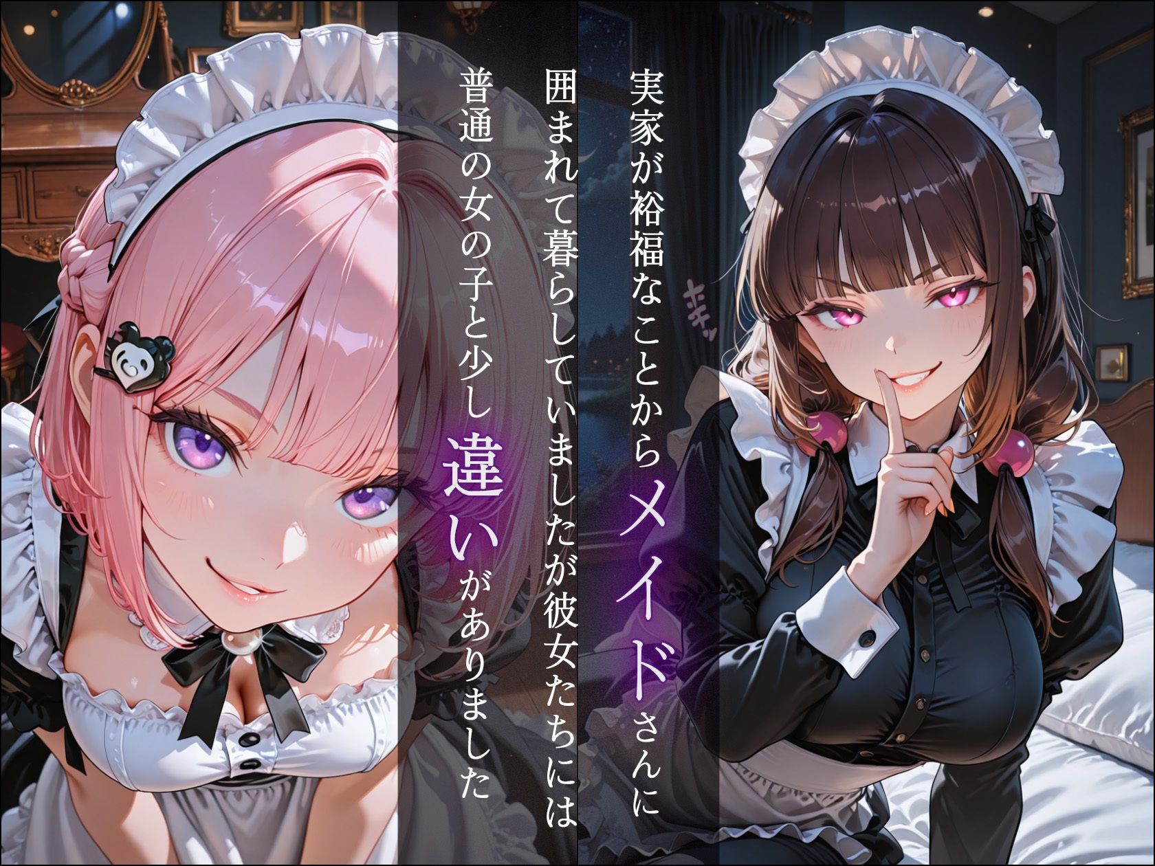 実家のドSメイドから夜な夜な徹底搾精される話 - サンプル画像 1