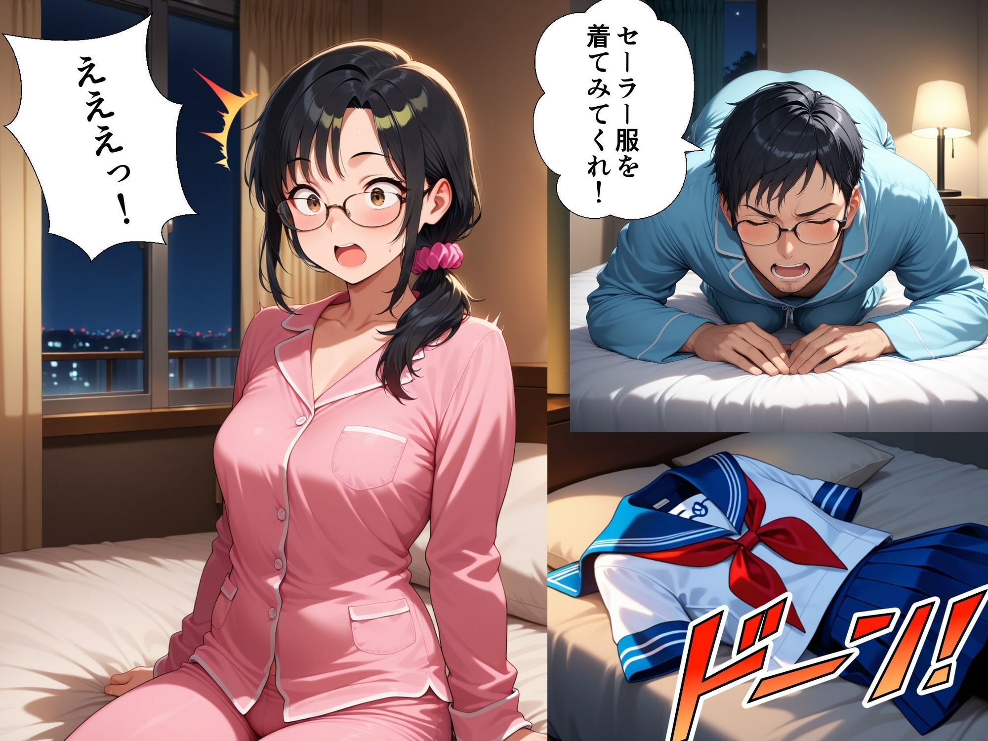 妻にセーラー服を着せて縛ってみた - サンプル画像 3