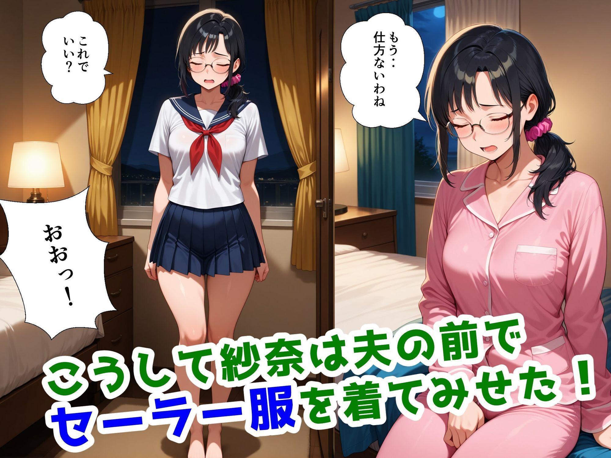 妻にセーラー服を着せて縛ってみた - サンプル画像 4