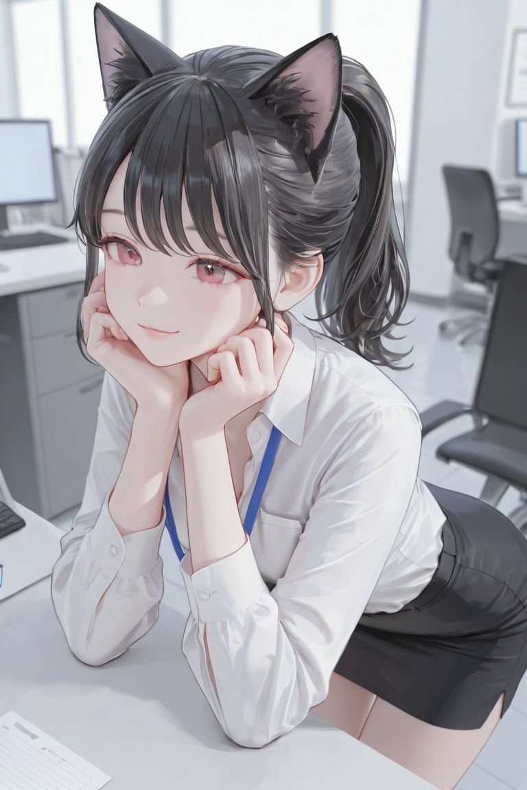 猫耳女子社員 - サンプル画像 2