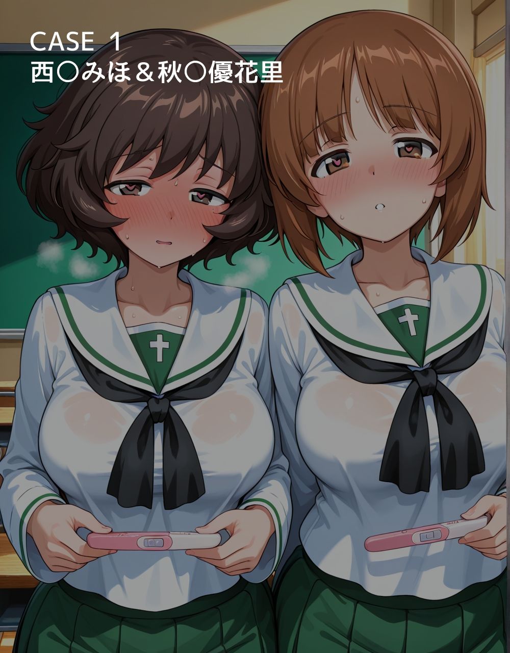 ハメパン〇ァー レズカップルを性処理係にしたら孕み堕ちした - サンプル画像 1
