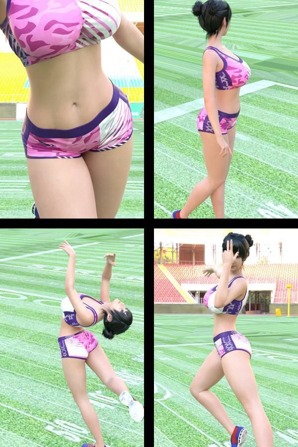 『理想の彼女を3DCGで作ります』から生まれたバーチャルアイドル「一ノ瀬廻里（いちのせめぐり）」の陸上競技風写真集:Uniform_06 - サンプル画像 2