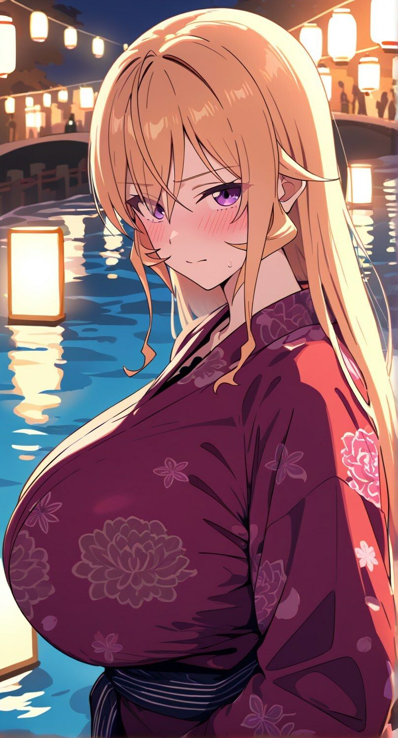薙切えりな祭り浴衣コレクション - サンプル画像 1