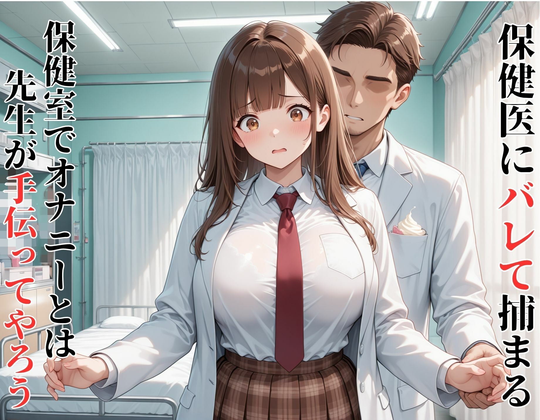 敏感体質な女子校生、保健室オナニーがバレて、保健医にイかされまくり即堕ちする話 - サンプル画像 2