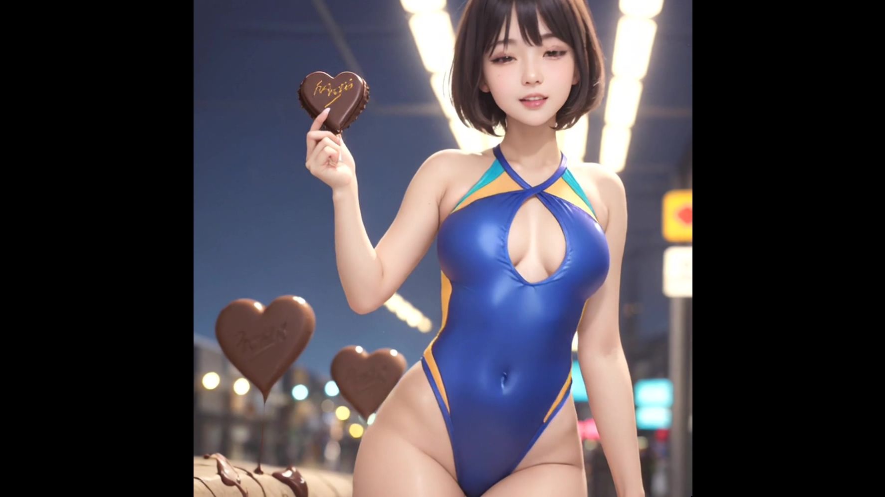 【動画版】競泳水着の彼女【2月】【AIグラビア】 - サンプル画像 6